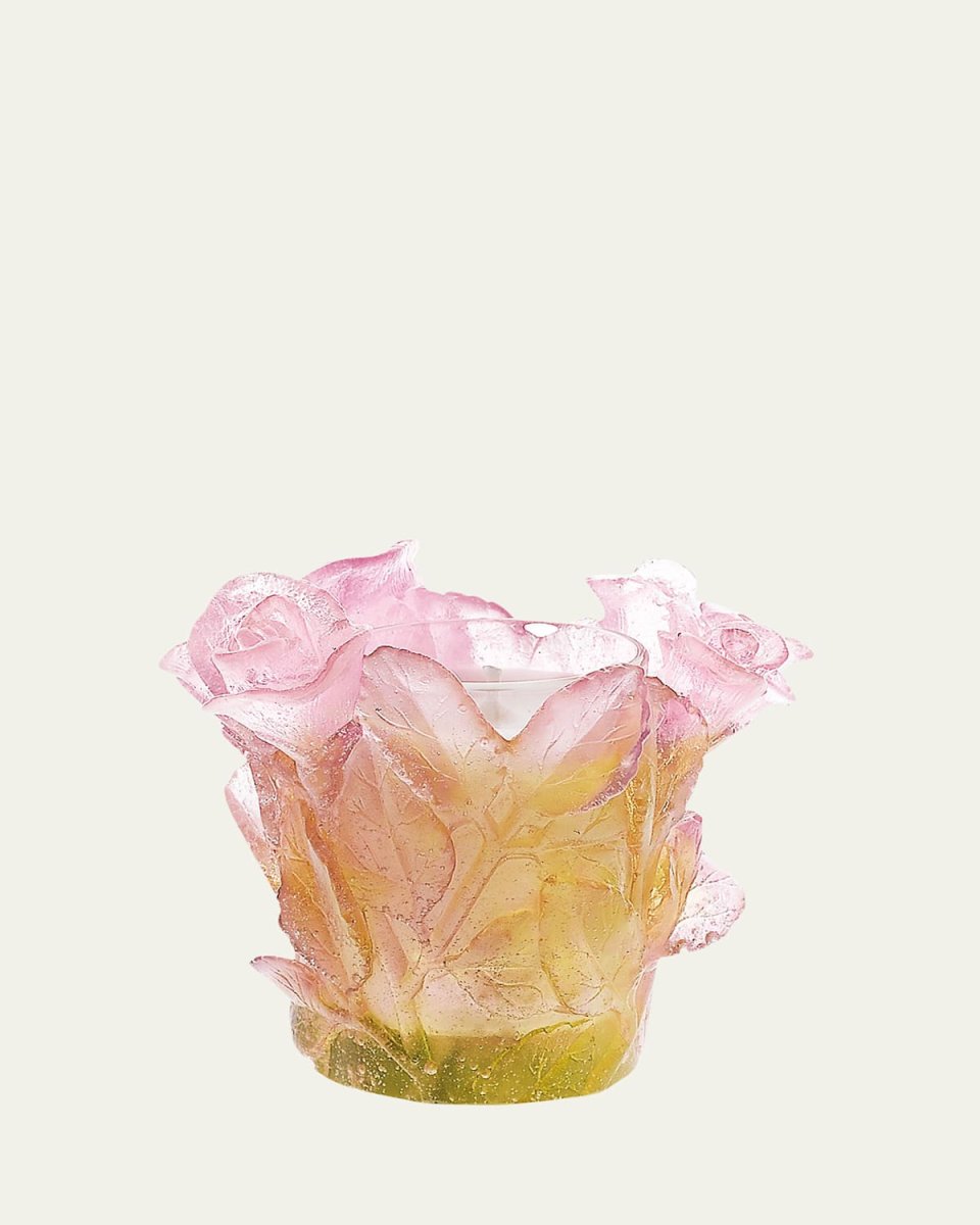 Rose Candleholder in Pink